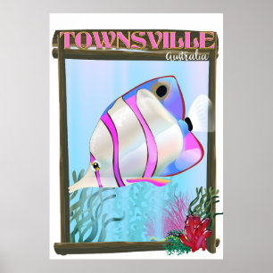 Townsville Australien Tropischer Fisch Reiseplakat Poster