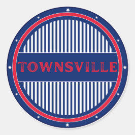 Townsville City Pride Emblem – Australian Identity Runder Aufkleber