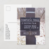 Towpath Trail Sign, Cuyahoga Valle Nationalpark Postkarte (Vorne/Hinten)