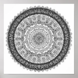 Toxic Beauty Fractal Rost Mandala Vorlage Poster