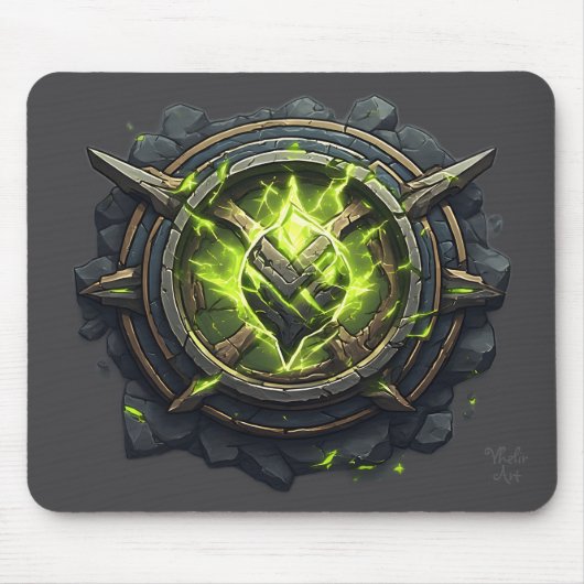 Toxic Rune Gamer Emblem Mousepad (Vorne)