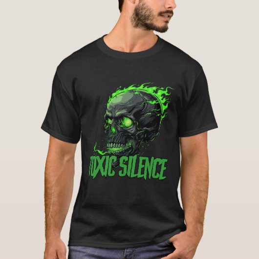 "Toxic Silence" T-shirt med logo + text (Vorderseite)