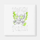 Toxic Skull Drifter Sticker  Magnet (Vorne)