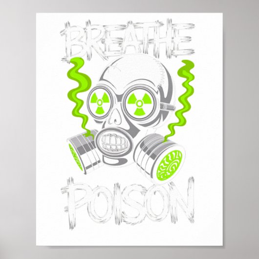 Toxic Skull Drifter Sticker  Poster (Vorne)