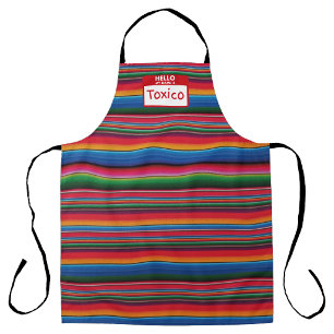 Toxico Mexicanischer Serape-Druck Schürze