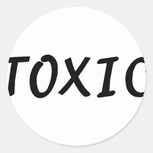 toxisch runder aufkleber (Vorderseite)