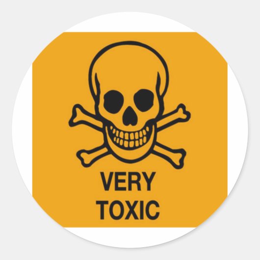toxisch runder aufkleber (Vorderseite)