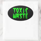 TOXISCHE ABFÄLLE OVALER AUFKLEBER (Tasche)