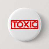 Toxische Briefmarke Button (Vorderseite)