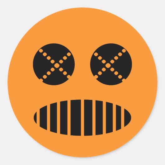 Toxische Gasmaske Kürbislaterne orange Halloween-T Runder Aufkleber (Vorderseite)