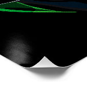 Toxische Gasmaske: Neonflammen Poster (Ecke)