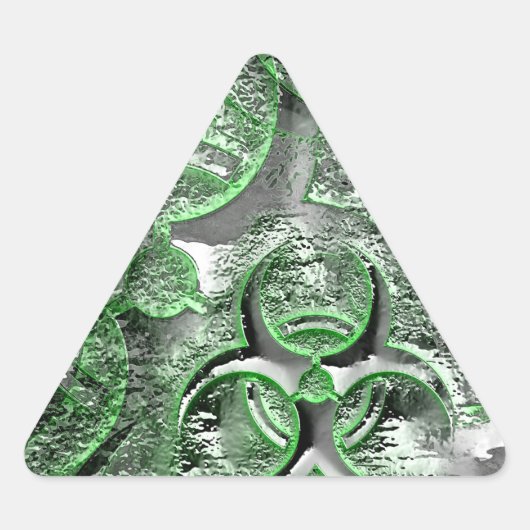 Toxische Warnhinweise, Biogefährdung-Zeichen, Symb Dreieckiger Aufkleber (Vorderseite)