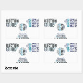 Toxischer Cyberpunk Hacker Rechteckiger Aufkleber (Blatt)