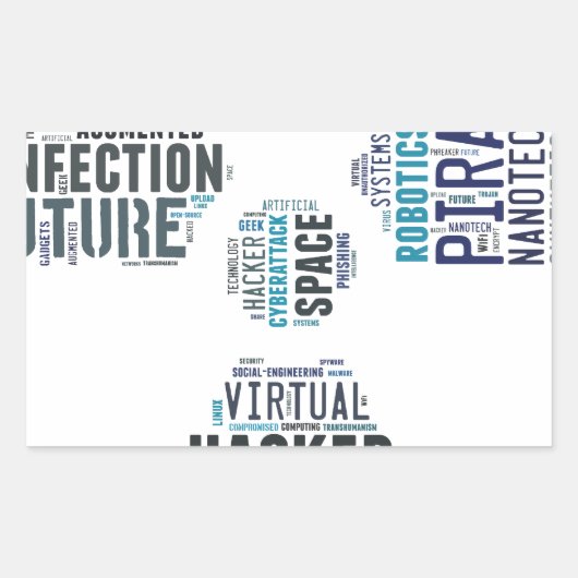 Toxischer Cyberpunk Hacker Rechteckiger Aufkleber (Vorderseite)