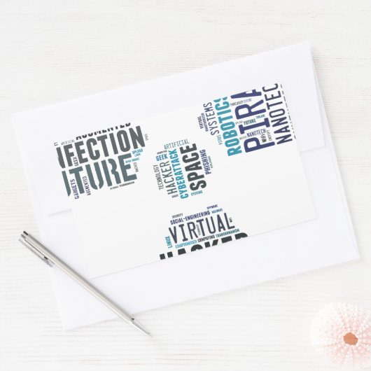 Toxischer Cyberpunk Hacker Rechteckiger Aufkleber (Umschlag)