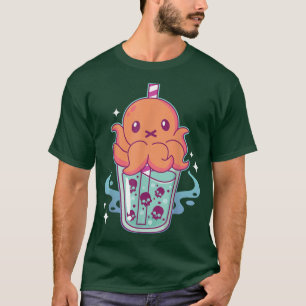 Toxischer Kawaii-Oktopus-Bubble-Tea - Pastel-Goth- T-Shirt