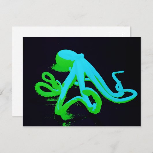 Toxischer Oktopus Postkarte (Vorne/Hinten)