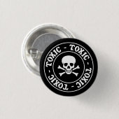 Toxischer Schädel und Krebse Button (Vorne & Hinten)