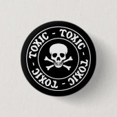 Toxischer Schädel und Krebse Button (Vorderseite)