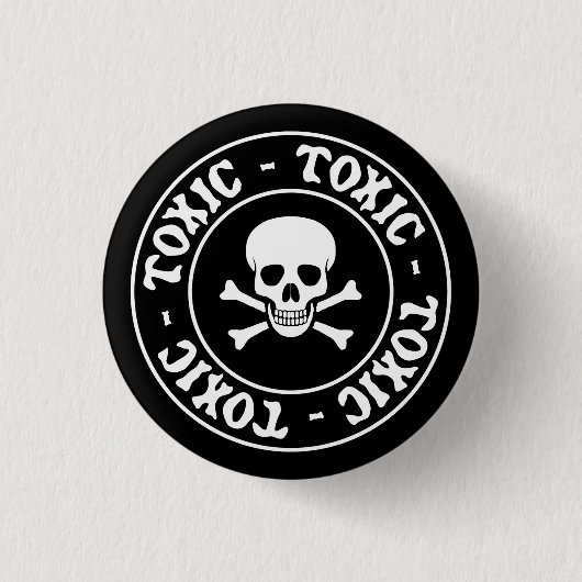 Toxischer Schädel und Krebse Button (Vorderseite)