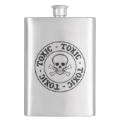 Toxischer Schädel und Krebse Flachmann (Vorderseite)