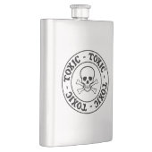 Toxischer Schädel und Krebse Flachmann (Rechts)