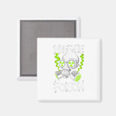 Toxischer Totenkopf-Sticker Magnet (Vorderseite/Rückseite)
