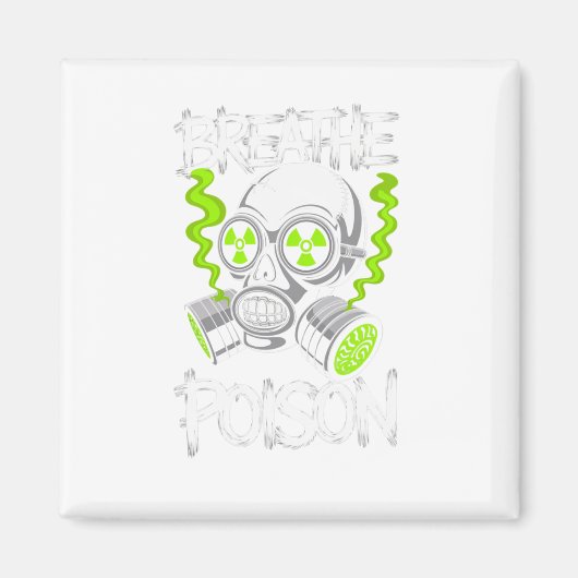 Toxischer Totenkopf-Sticker Magnet (Vorne)