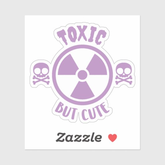 Toxisches, aber Niedliches Warnzeichen Aufkleber (Blatt)