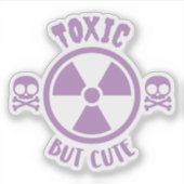 Toxisches, aber Niedliches Warnzeichen Aufkleber (Vorderseite)