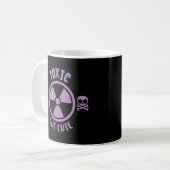 Toxisches, aber Niedliches Warnzeichen Kaffeetasse (Vorderseite Links)