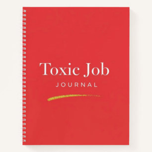 Toxisches Arbeitsplatz-Tagebuch Notizblock