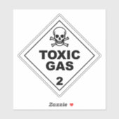 Toxisches Gas-2-Etikett Aufkleber (Blatt)