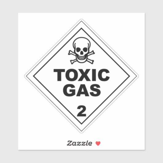 Toxisches Gas-2-Etikett Aufkleber (Blatt)