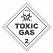 Toxisches Gas-2-Etikett Aufkleber (Vorderseite)