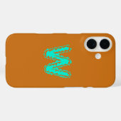 Toxisches Orangengrün, Creepy Monogram Case-Mate iPhone Hülle (Rückseite (Horizontal))