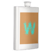 Toxisches Orangengrün, Creepy Monogram Flachmann (Rechts)