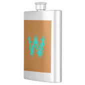 Toxisches Orangengrün, Creepy Monogram Flachmann (Links)