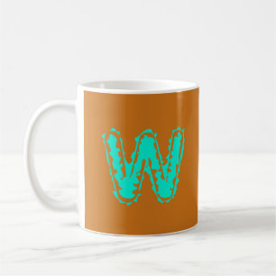 Toxisches Orangengrün, Creepy Monogram Kaffeetasse