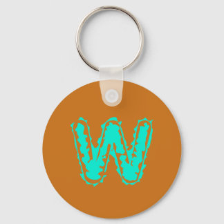 Toxisches Orangengrün, Creepy Monogram Schlüsselanhänger