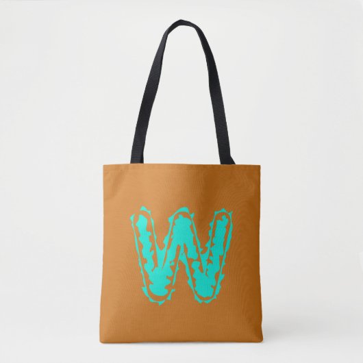 Toxisches Orangengrün, Creepy Monogram Tasche (Vorderseite)
