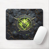 Toxisches Runen-Gamer-Emblem Mousepad (Mit Mouse)
