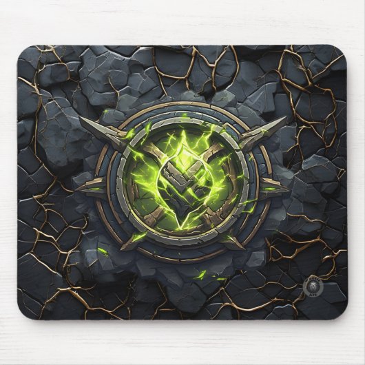 Toxisches Runen-Gamer-Emblem Mousepad (Vorne)