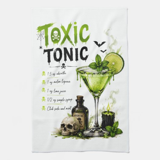 Toxisches Tonic-Rezept Geschirrtuch (Vertikal)