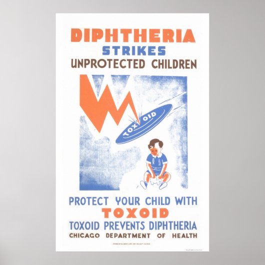 Toxoid verhindert Diptheria 1941 WPA Poster (Vorne)
