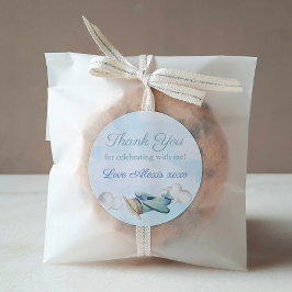 Toy Airplane Travel Baby Dusche Geburtstag Vielen  Runder Aufkleber