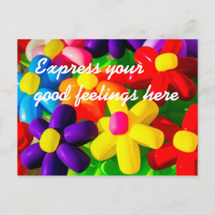 Toy Balloon Blume Postkarte