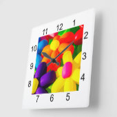Toy Balloon Blume Quadratische Wanduhr (Winkel)