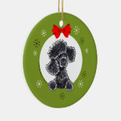 Toy Black Poodle Christmas Classic Keramik Ornament (Rechts)