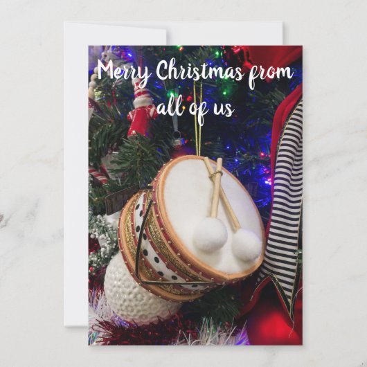Toy Drum Weihnachtsgrüße Feiertagskarte (Vorderseite)